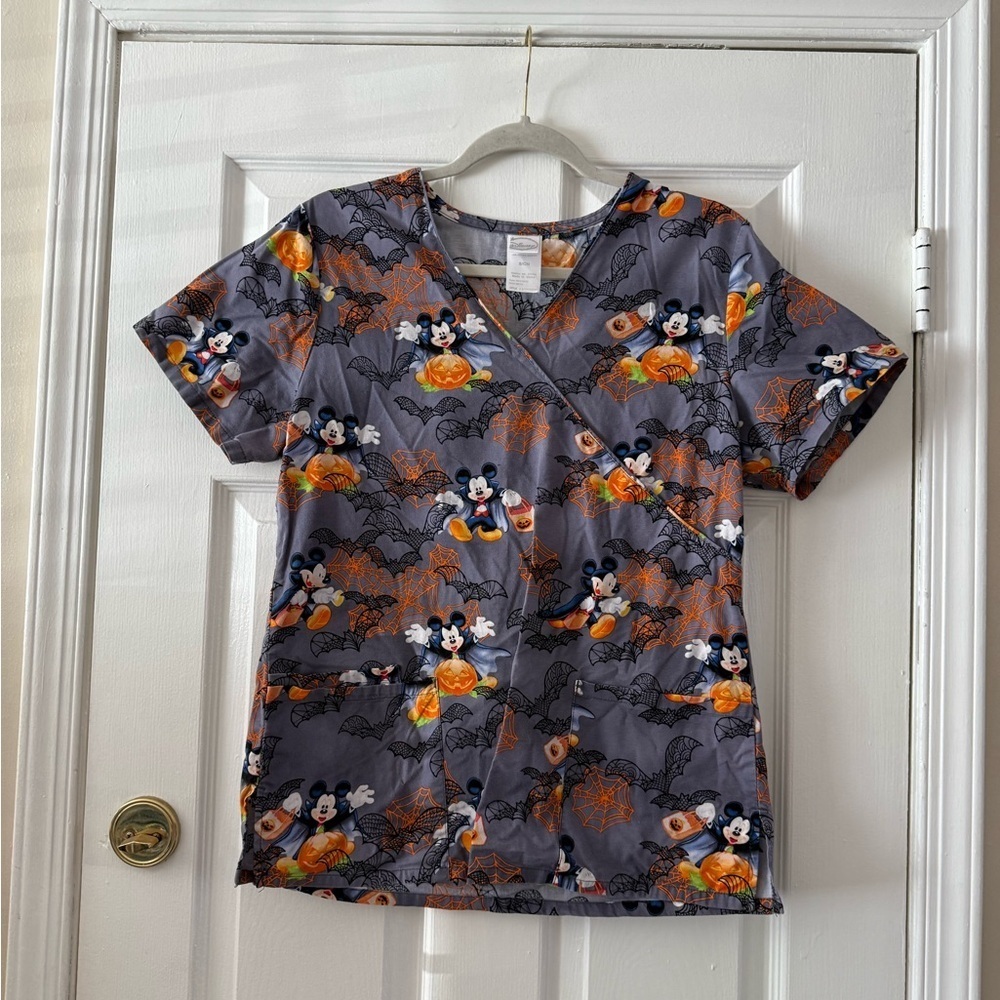 Disney Mickey Mouse Halloween Scrub Top